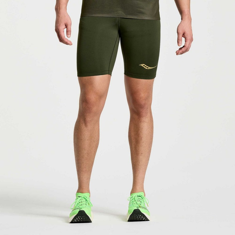 Saucony Elite Tight Rövid Umbra | LUF-689071