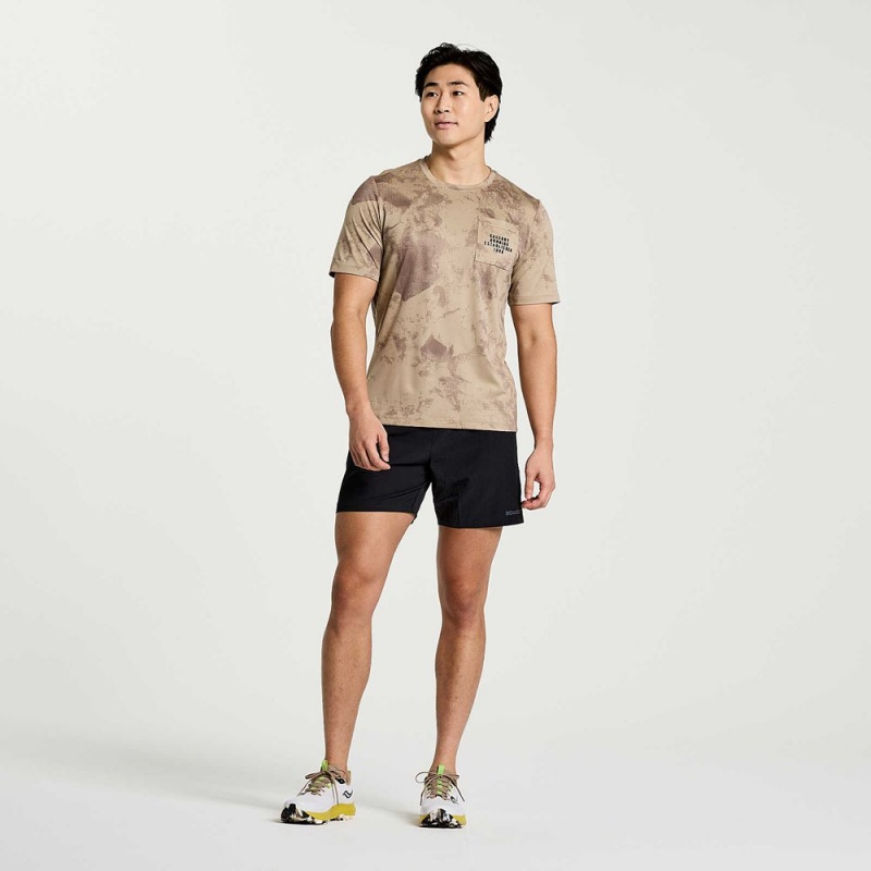 Saucony Explorer Rövid Sleeve Pewter Tie-Dye Print | XSC-280417