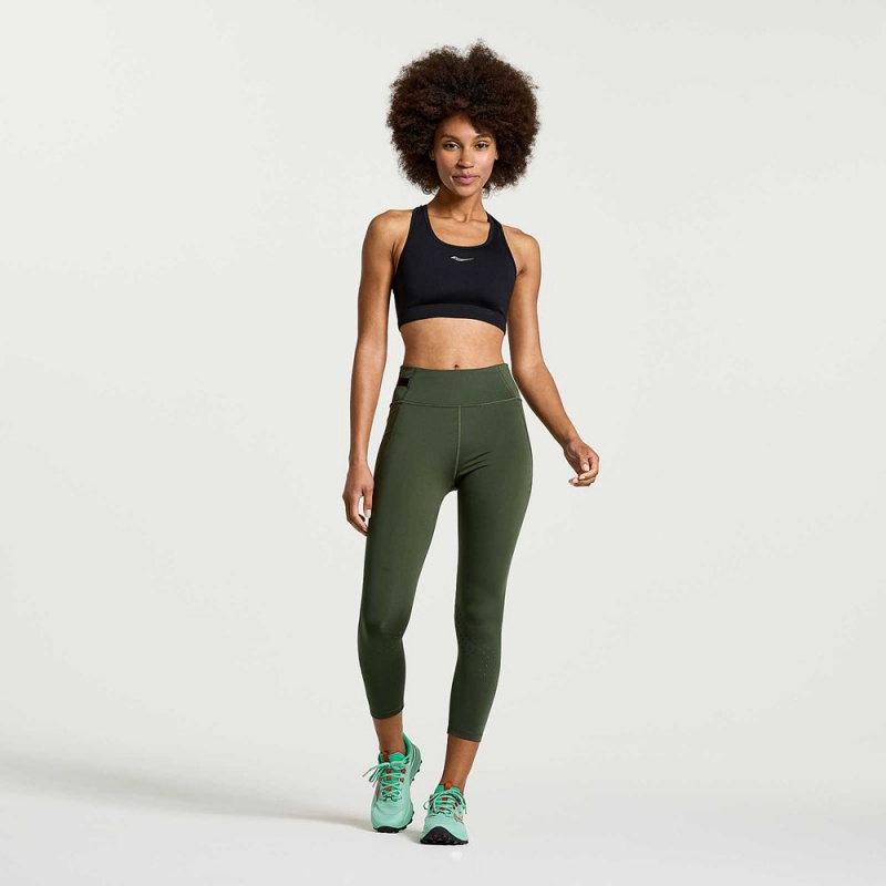 Saucony Explorer Utility Crop Tight Climbing Ivy | HLY-603427