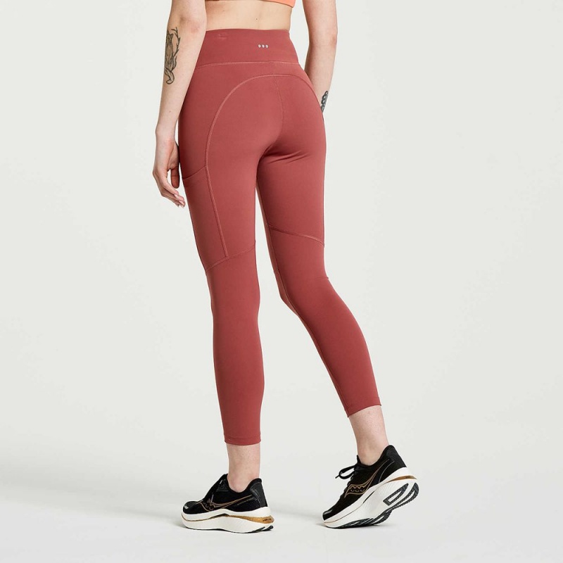 Saucony Fortify Crop Tight Apple Butter | HBR-538106