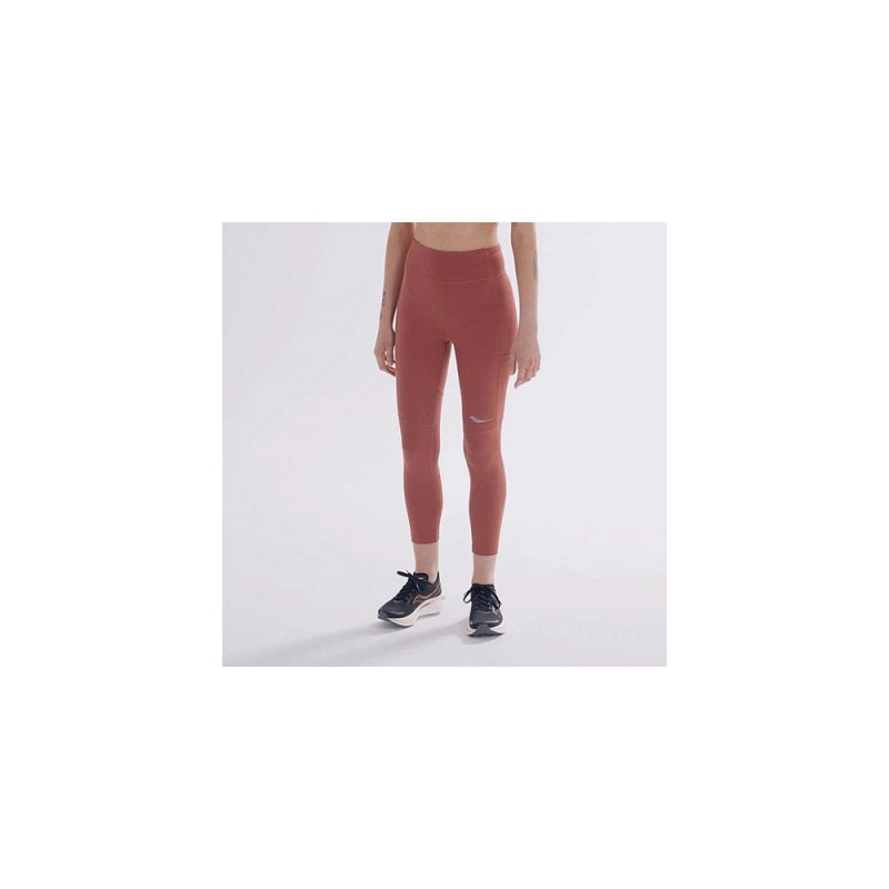 Saucony Fortify Crop Tight Apple Butter | HBR-538106