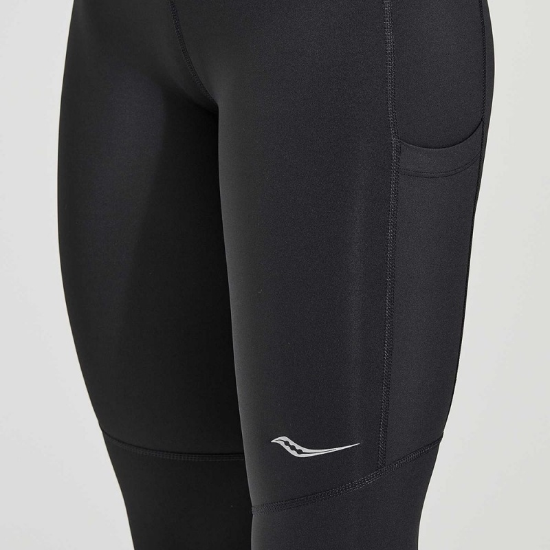 Saucony Fortify Crop Tight Fekete | AJN-452698