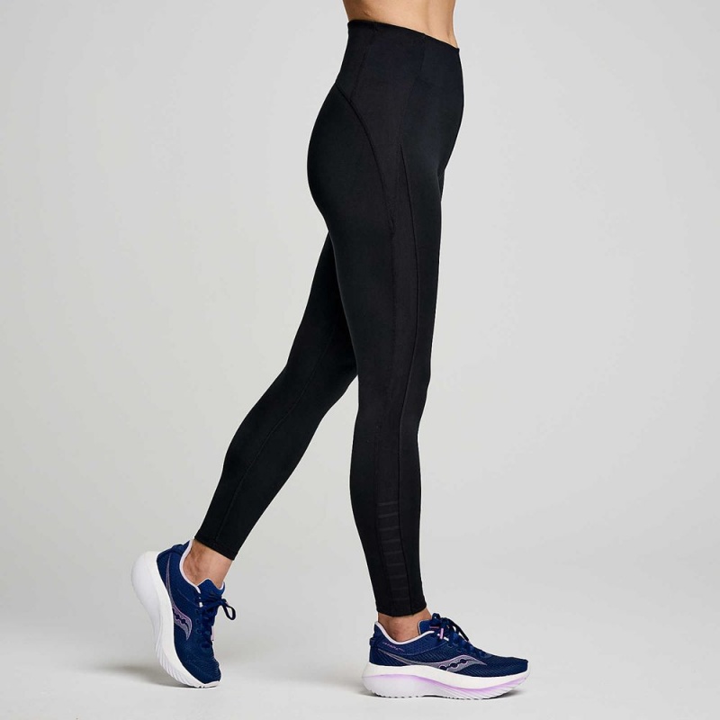 Saucony Fortify Viz Tight Fekete | SGM-017984