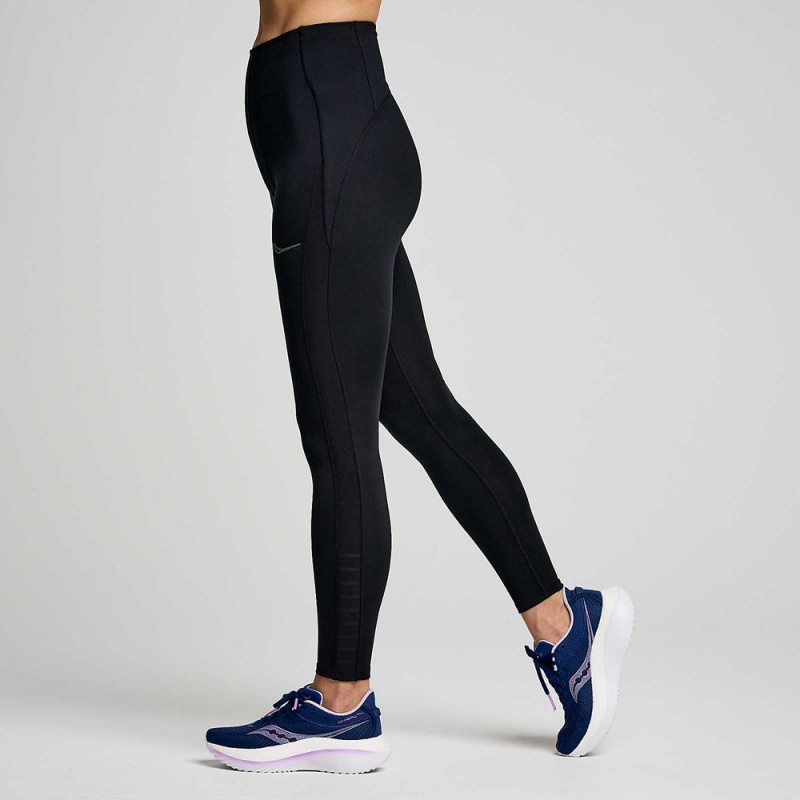 Saucony Fortify Viz Tight Fekete | SGM-017984