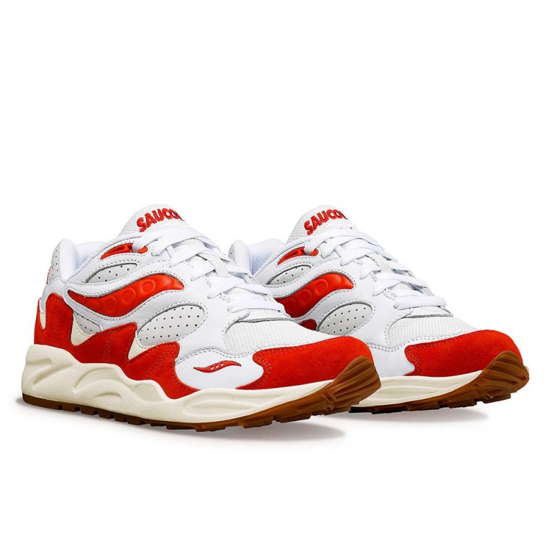 Saucony Grid Shadow 2 Ivy Prep Fehér Piros | HPJ-520914