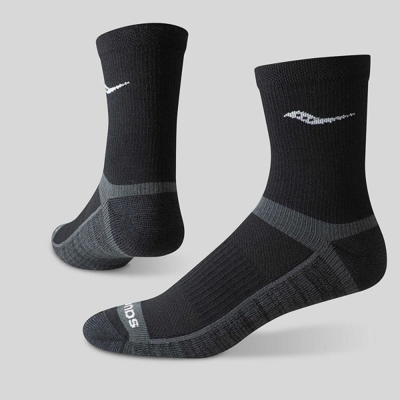 Saucony Inferno Cushion Mid 3-Pack Sock Fekete | JPI-240163