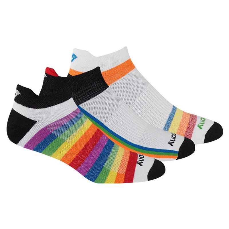 Saucony Inferno Liteweight 3-Pack Socks Rainbow | BOJ-285369