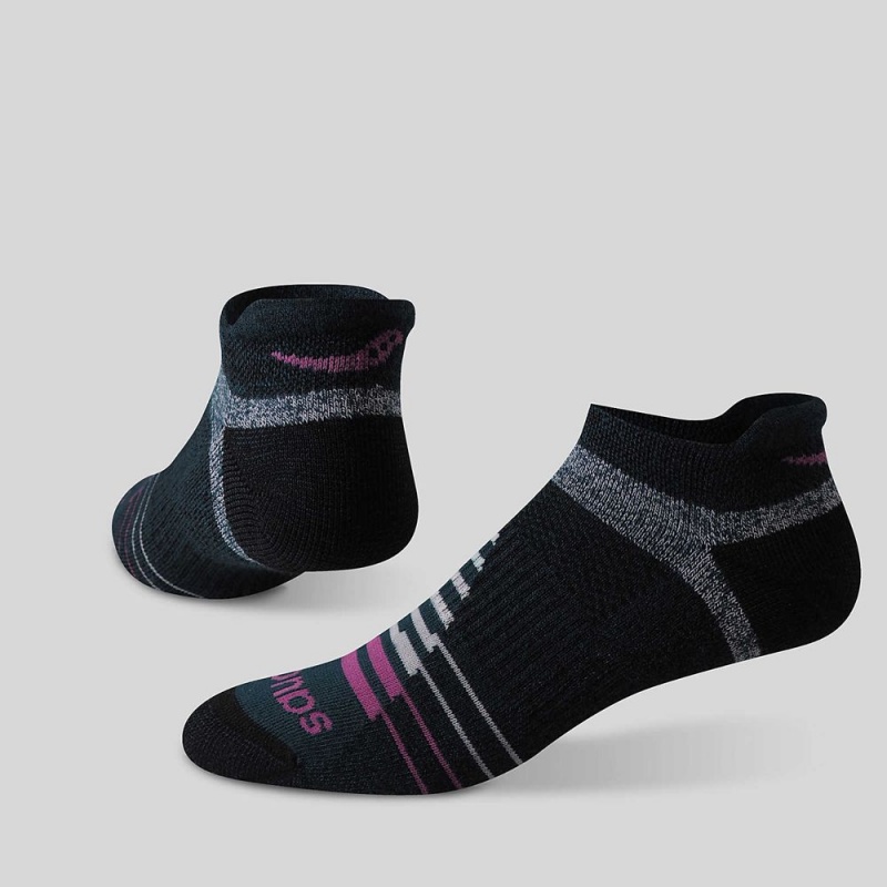 Saucony Inferno Merino Gyapjú Blend No Show 3-Pack Sock Rózsaszín | WDM-180942