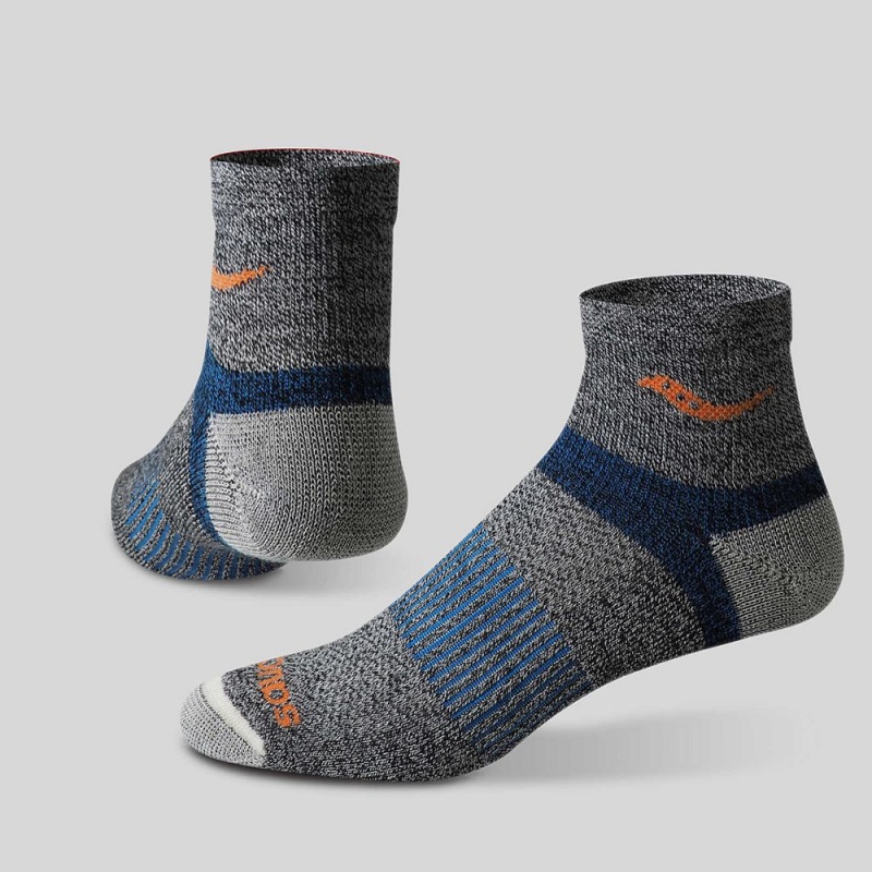 Saucony Inferno Merino Gyapjú Blend Quarter 3-Pack Sock Kék | EXB-160593