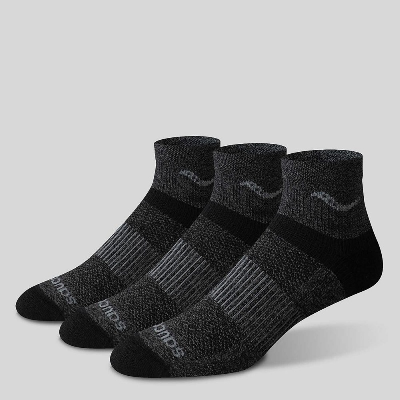 Saucony Inferno Merino Gyapjú Blend Quarter 3-Pack Sock Szürke | JDL-671084