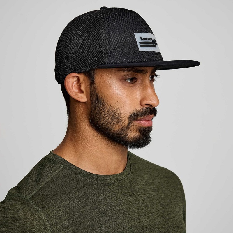 Saucony Outpace Mesh Trucker Hat Fekete | KTE-401268