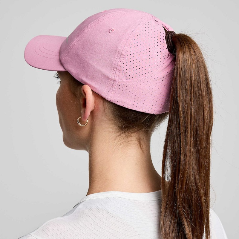 Saucony Outpace Pony Hat Orchid Graphic | NYU-492031