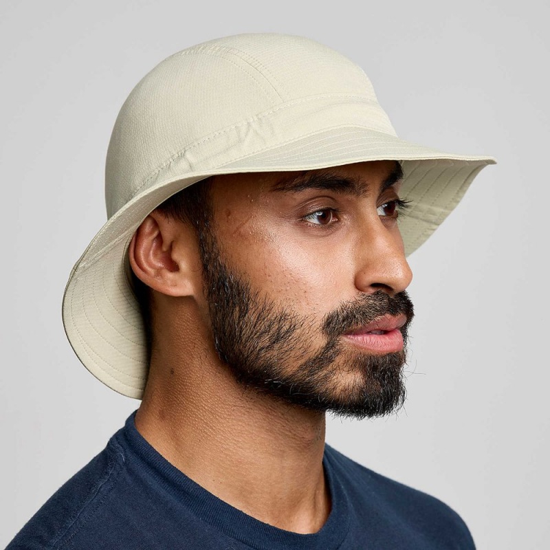 Saucony Peregrine Bucket Hat Stone | WIK-820357