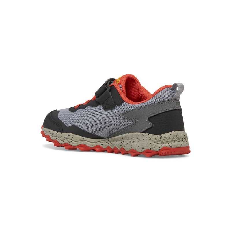 Saucony Peregrine Kdz A/C Sneaker Szürke Piros Sárga | KEO-459307