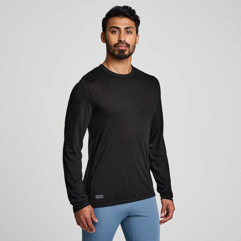 Saucony Peregrine Merino Long Sleeve Fekete | MJE-826013