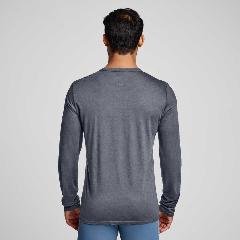 Saucony Peregrine Merino Long Sleeve Murk Heather | YCL-526718