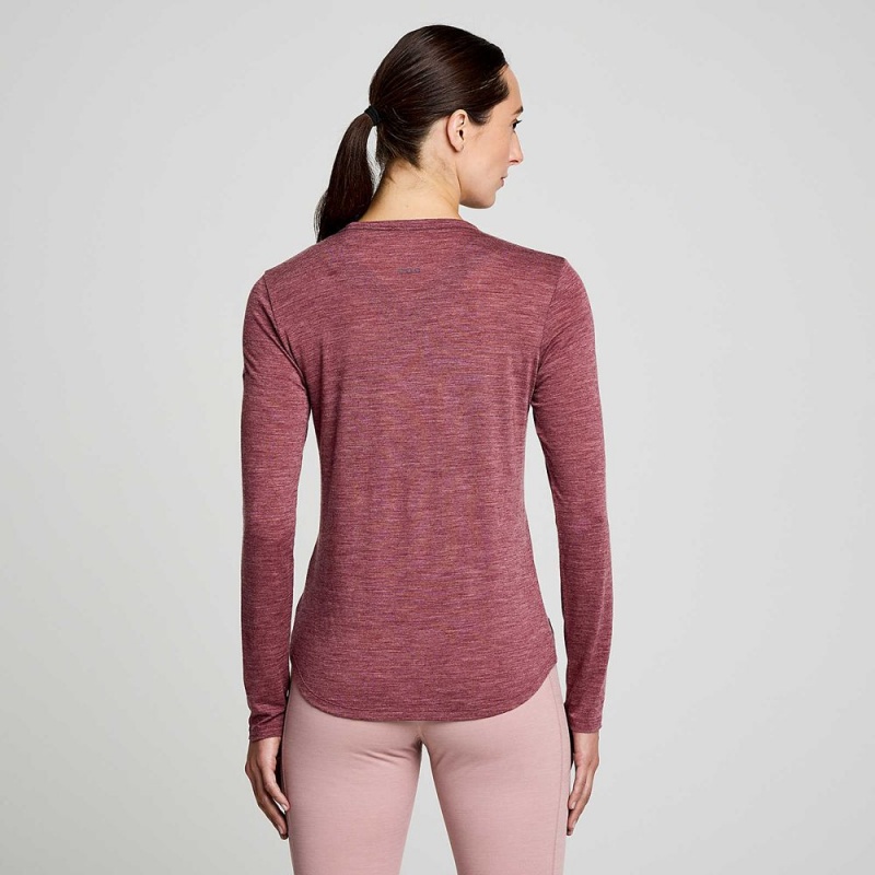 Saucony Peregrine Merino Long Sleeve Sundown Heather | PCB-763940