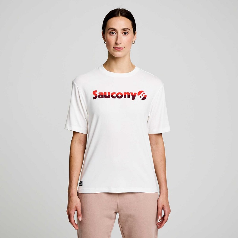 Saucony Recovery Rövid Sleeve Fehér | QBV-564927