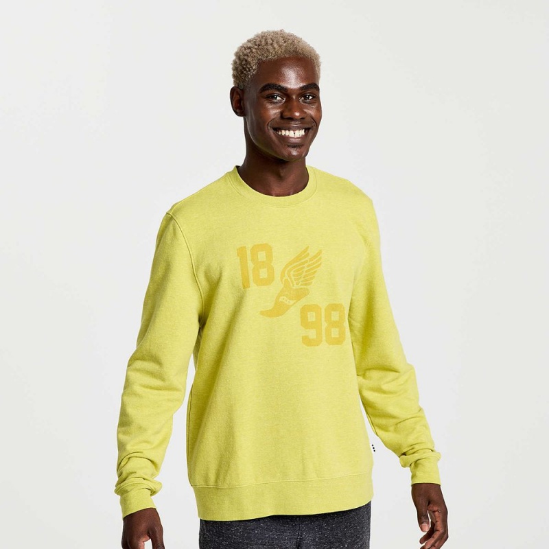 Saucony Rested Crewneck Arroyo Heather Graphic | DBU-043162