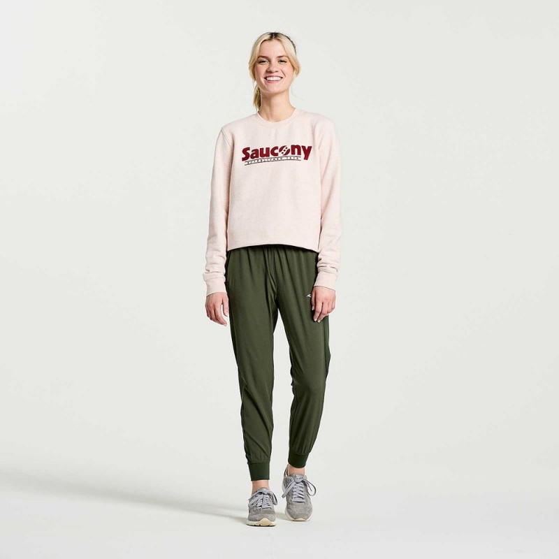 Saucony Rested Crewneck Rózsaszín | FVK-914538