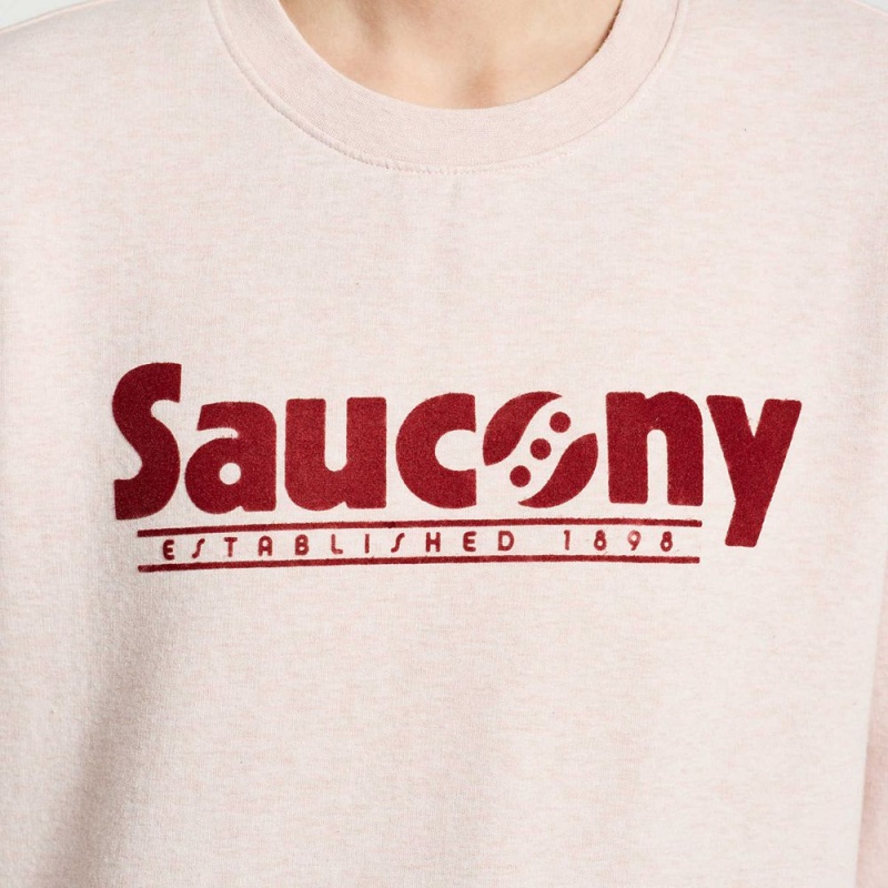 Saucony Rested Crewneck Rózsaszín | FVK-914538