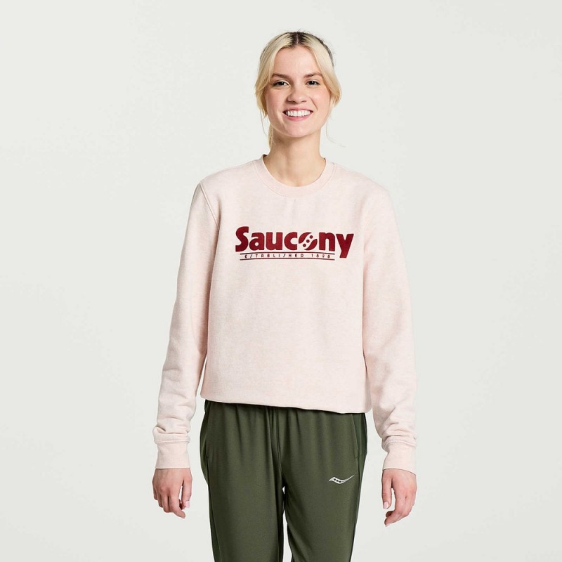 Saucony Rested Crewneck Rózsaszín | FVK-914538