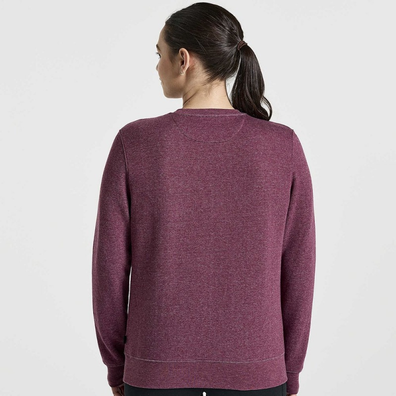 Saucony Rested Crewneck Stone Heather | DEY-764253