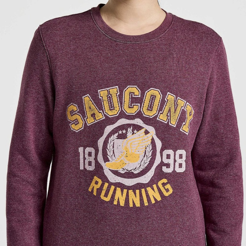 Saucony Rested Crewneck Stone Heather | DEY-764253