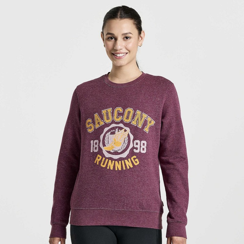 Saucony Rested Crewneck Stone Heather | DEY-764253