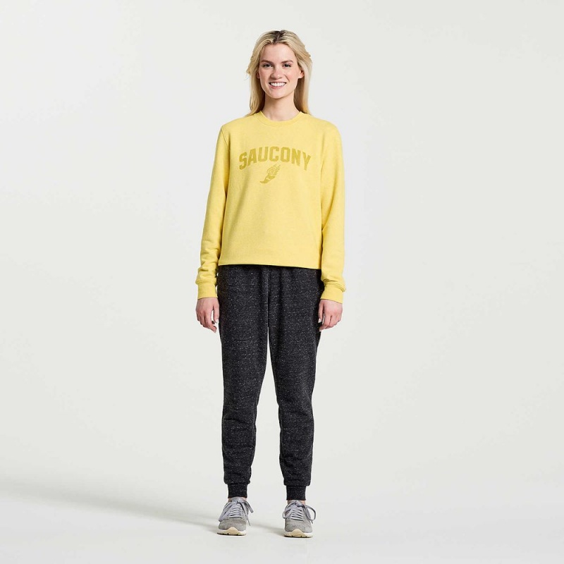 Saucony Rested Crewneck Sulphur Heather Graphic | BPK-908521