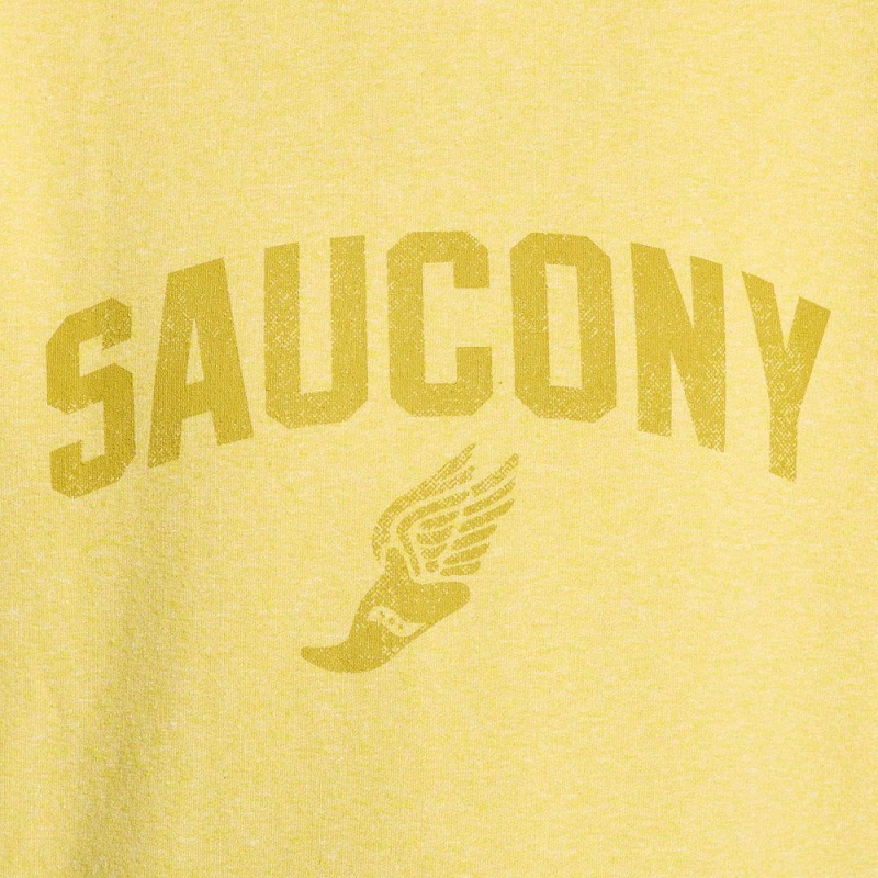 Saucony Rested Crewneck Sulphur Heather Graphic | BPK-908521