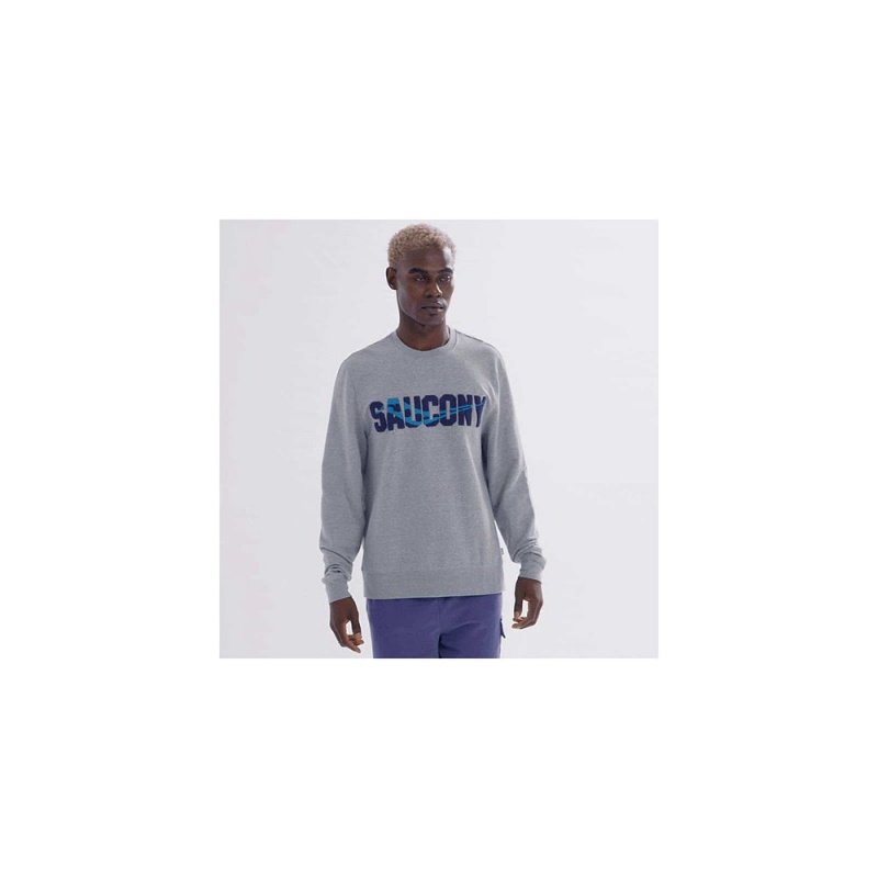 Saucony Rested Crewneck Világos Szürke | IWH-465308