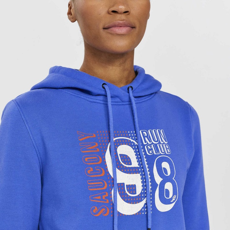 Saucony Rested Hoodie Kék | TKI-610379