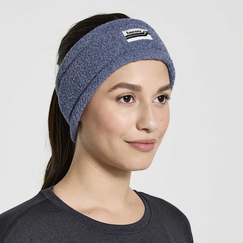 Saucony Rested Sherpa Headband Sodalite Heather | CMD-589406