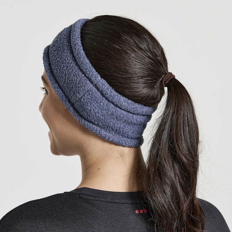 Saucony Rested Sherpa Headband Sodalite Heather | NKC-913257