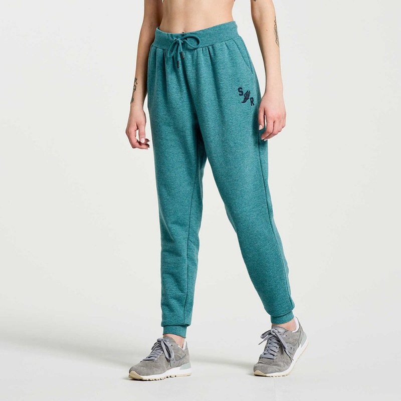 Saucony Rested Sweatpant North Atlantic Heather Graphic | YWH-762358