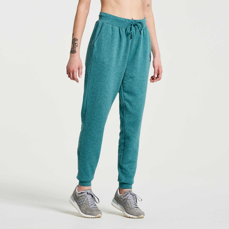 Saucony Rested Sweatpant North Atlantic Heather Graphic | YWH-762358