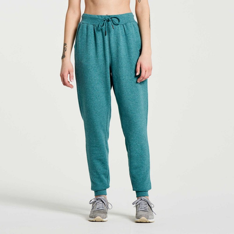 Saucony Rested Sweatpant North Atlantic Heather Graphic | YWH-762358