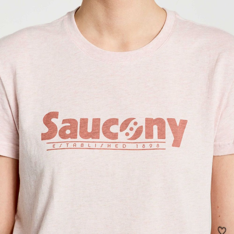 Saucony Rested T-Shirt Rózsaszín | UYP-687243