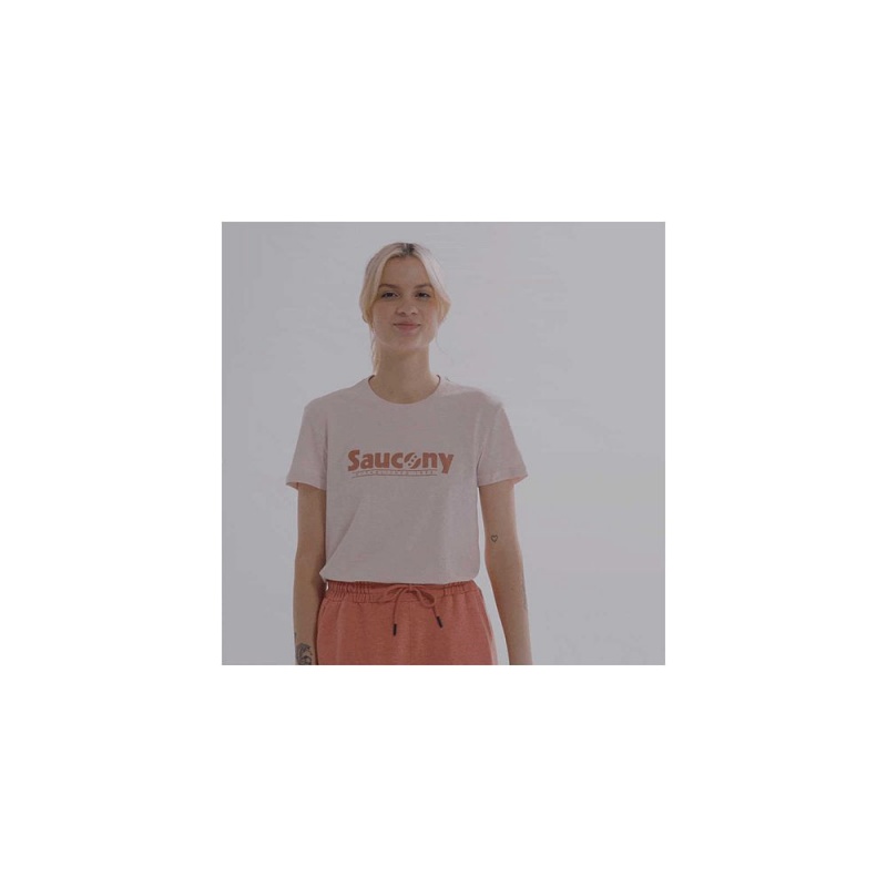 Saucony Rested T-Shirt Rózsaszín | UYP-687243