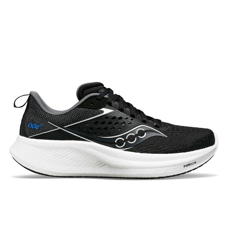 Saucony Ride 17 Széles Cipő Fekete Fehér | FOW-814235