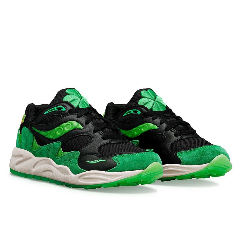 Saucony Shamrock Grid Shadow 2 Fekete Zöld | DHP-513904