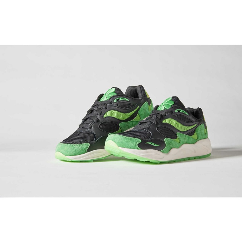 Saucony Shamrock Grid Shadow 2 Fekete Zöld | DHP-513904