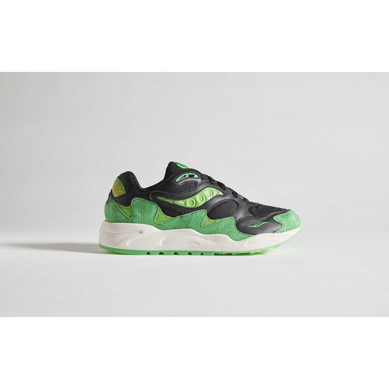 Saucony Shamrock Grid Shadow 2 Fekete Zöld | DHP-513904