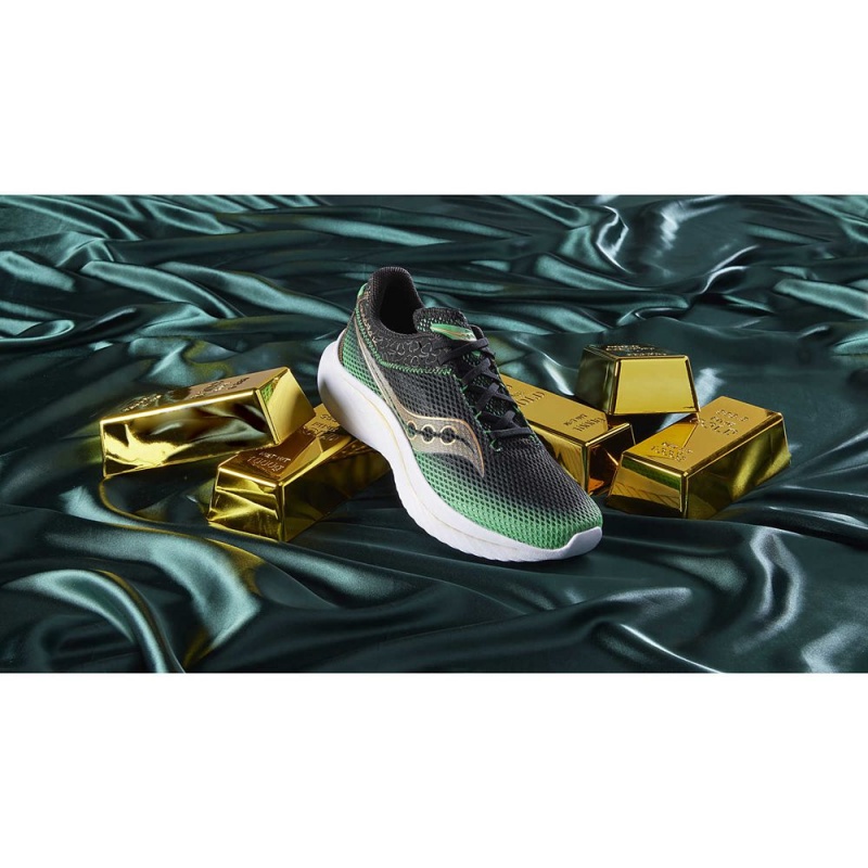 Saucony Shamrock Kinvara 14 Fekete Zöld | BUS-785109