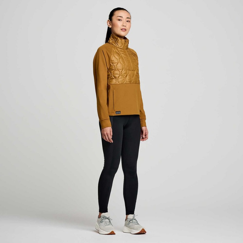 Saucony Solstice Oysterpuff 1/2 Zip Bronze | PDS-930781