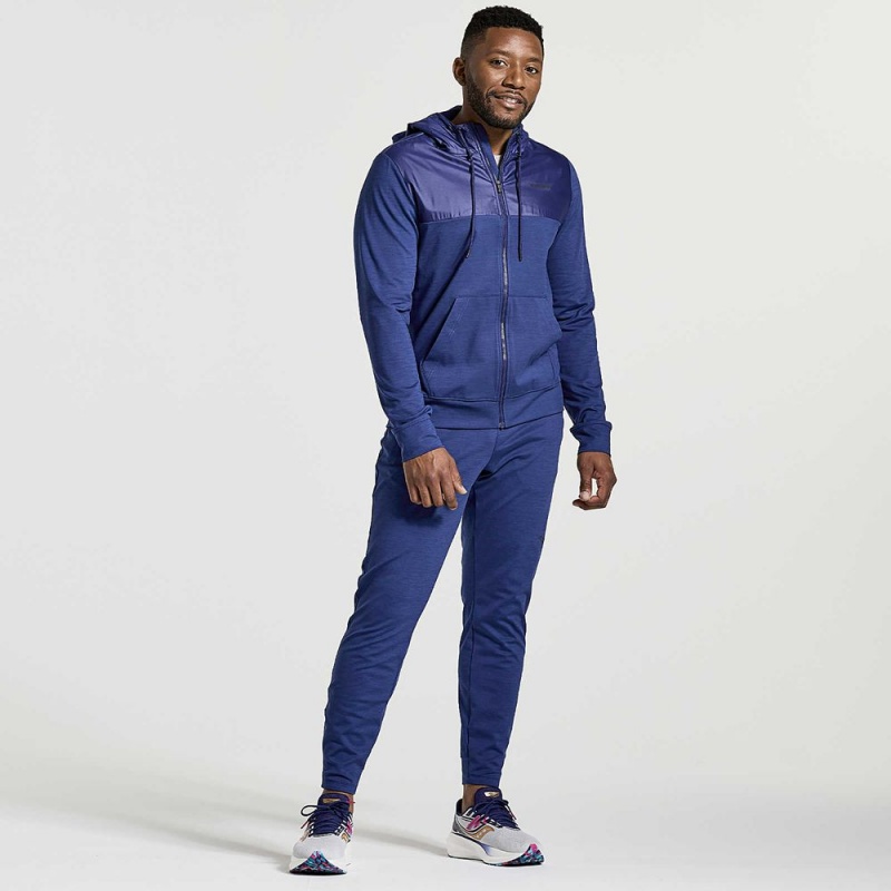 Saucony Solstice Zip Hoody Sodalite Heather | WIG-521896