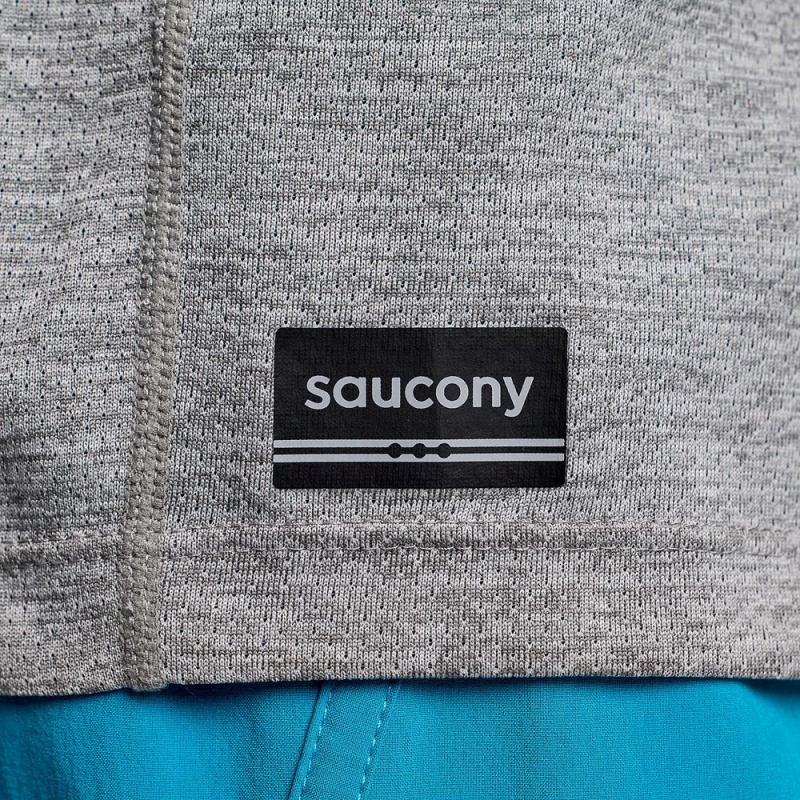 Saucony Stopwatch Grafika Long Sleeve Világos Szürke | NFU-485672