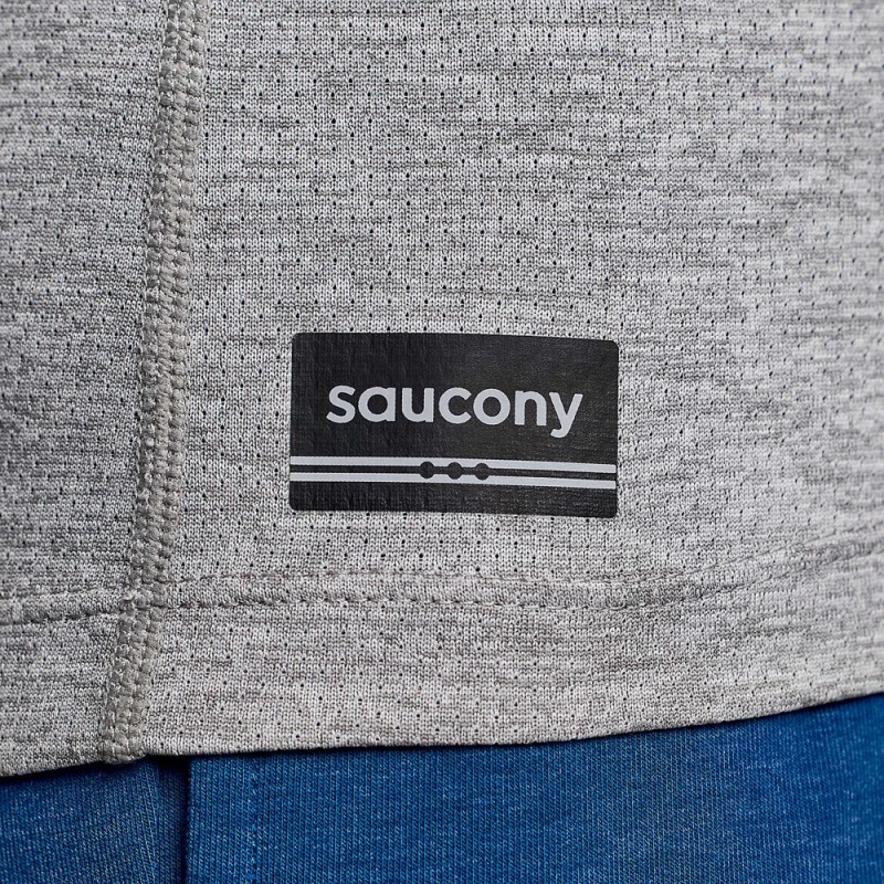 Saucony Stopwatch Grafika Long Sleeve Világos Szürke | QAS-186759