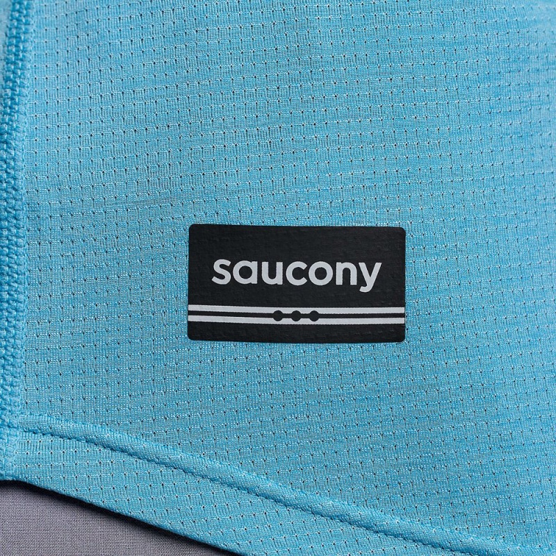 Saucony Stopwatch Grafika Rövid Sleeve Breeze Heather Graphic | WLK-217345